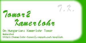 tomor2 kamerlohr business card